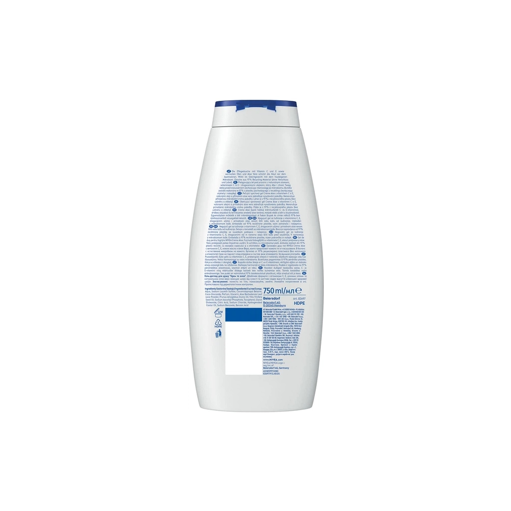 Гель для душу Nivea Creme Aloe Care Shower 750 мл (4005900648181)