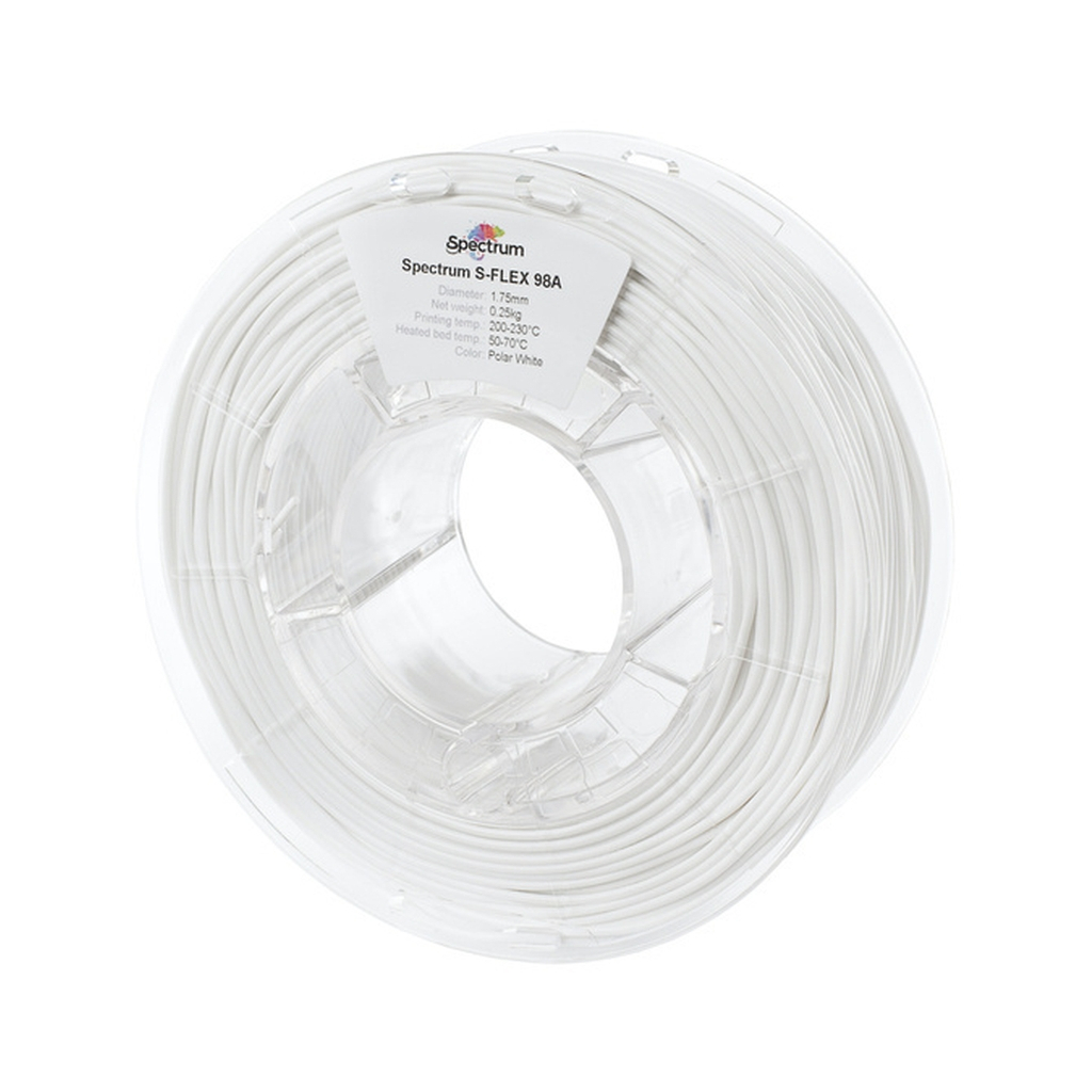 Пластик для 3D-принтера Spectrum S-Flex 98A 1.75mm 0.25kg WHITE, POLAR (80522)
