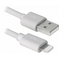 Дата кабель USB 2.0 AM to Lightning 3.0m ACH01-10BH white Defender (87466)