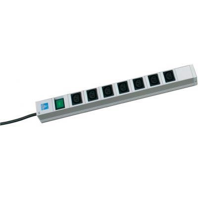 Power unit Zpas 19" 1U 7xC13, with indicator, plug C14, 16A (WZ-LZ11-40-00-000/C14)