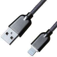 Дата кабель USB 2.0 AM to Lightning 1.0m 1.5A Dark Silver Grand-X (ML02DS)