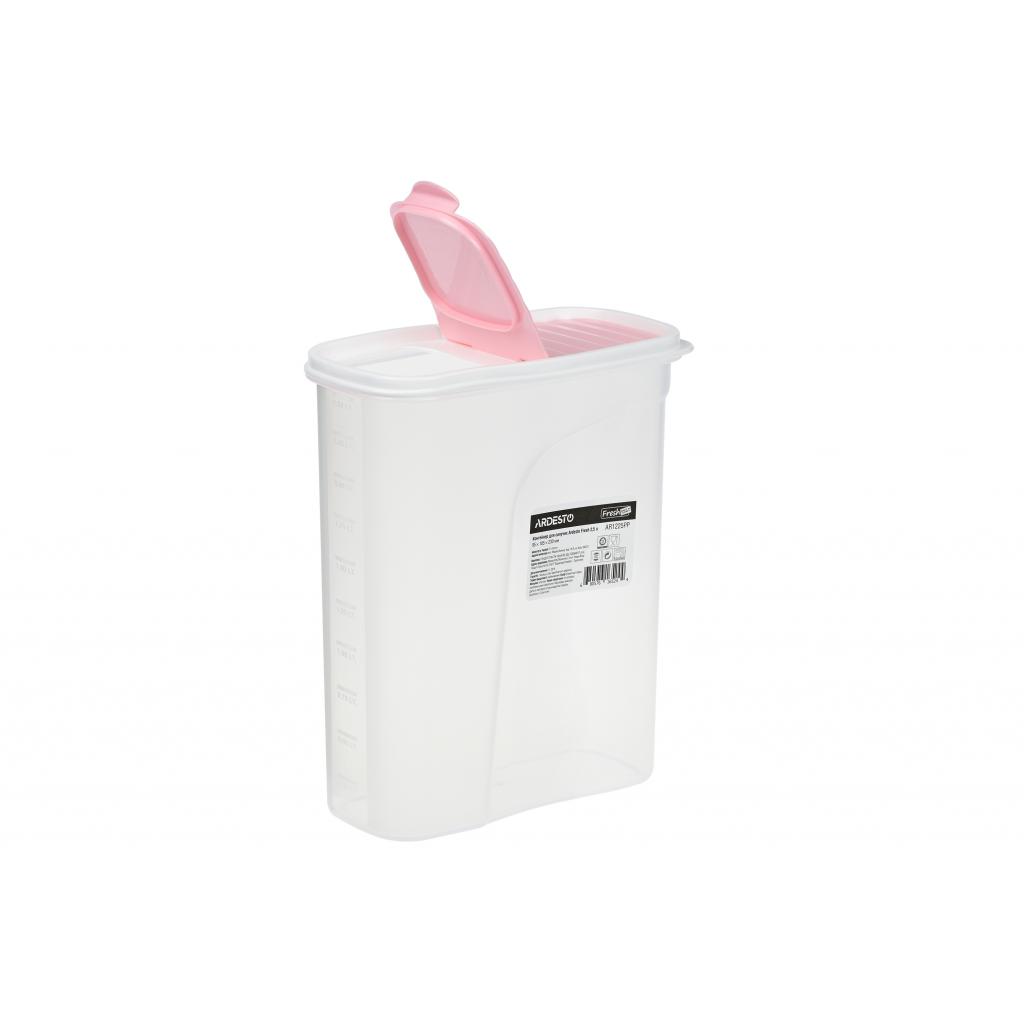 Ємність для сипучих продуктів Ardesto Fresh 2.5 л Pink (AR1225PP)