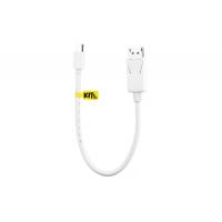 Кабель мультимедійний MiniDisplayPort to DisplayPort 0.3m white Kit (KITS-FL-001)