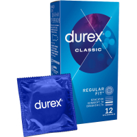 Durex Classic latex condoms with silicone lubricant (classic) 12 pcs. (5010232954243)