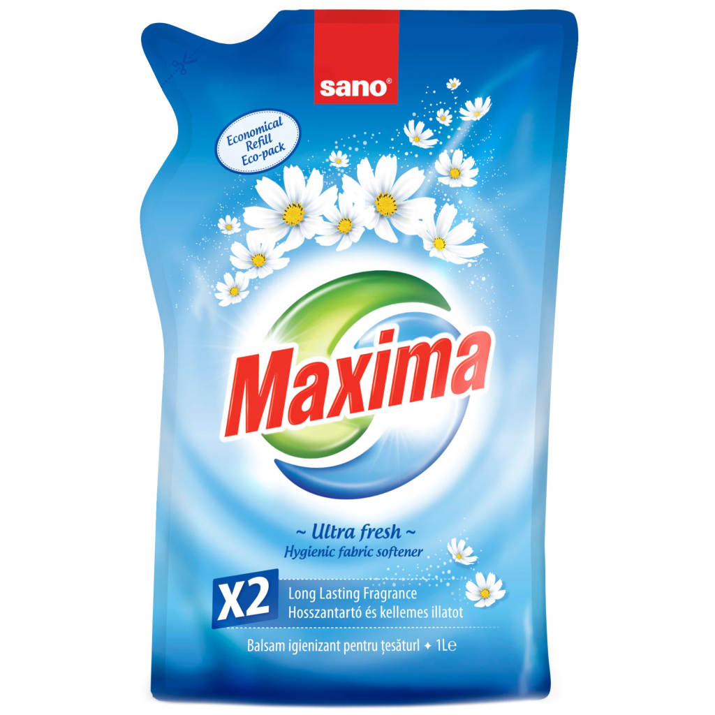 Кондиціонер для білизни Sano Maxima Ultra Fresh змінна упаковка 1 л (7290010935420)