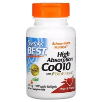 Antioxidant Doctor's Best Coenzyme Q10 High absorption 200mg, BioPerine, 60 gelatin (DRB-00412)