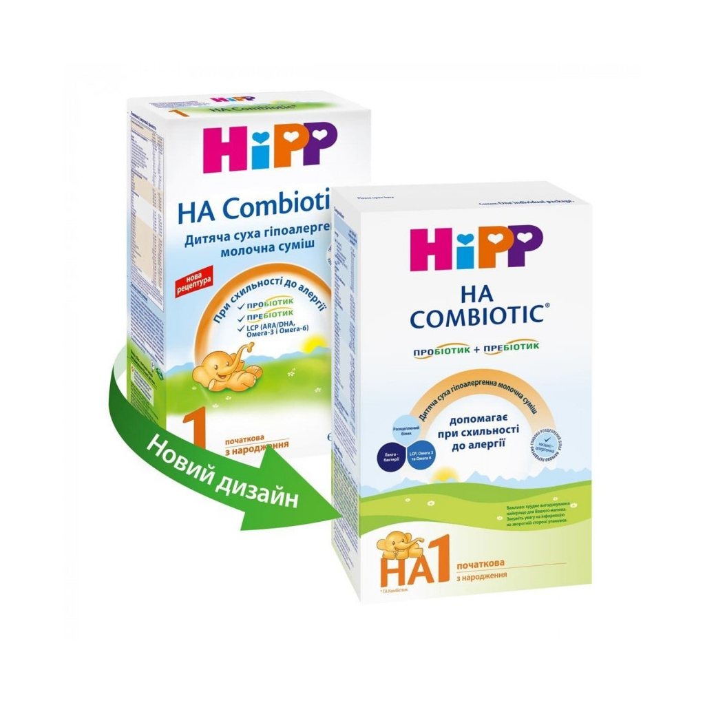 Дитяча суміш HiPP 1 Гіпоалергенна HA Combiotic початкова 350 г (9062300130376)
