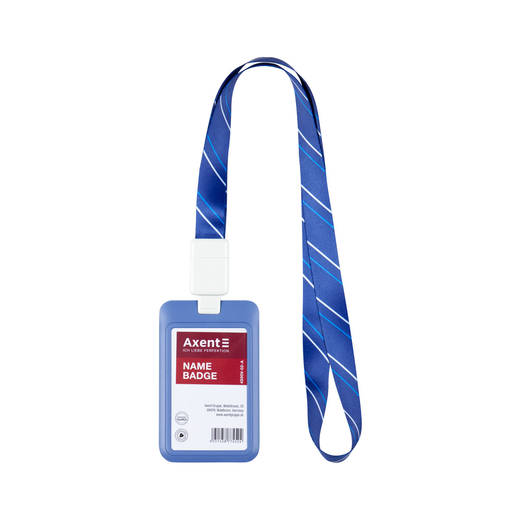 Бейдж Axent слайдер вертикальний, 54х85мм , димчастий синій (4500V-02-A)