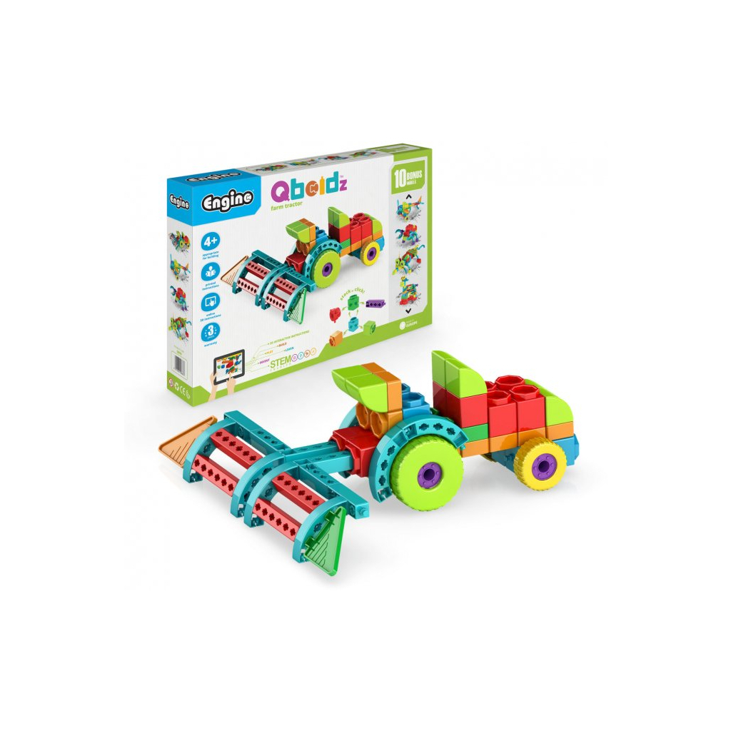 Конструктор Engino Qboidz Фермерський трактор з 10 бонусними (QB50) Конструктор Engino Qboidz Фермерський трактор з 10 бонусними (QB50)