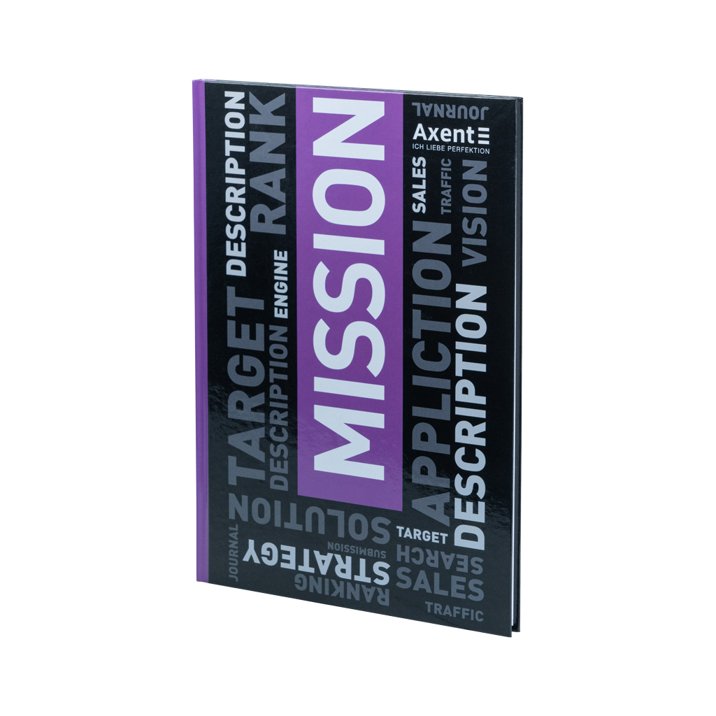 Канцелярська книга Axent Colors А4, 80 аркушів, клітинка, фіолетова (8421-07-A)