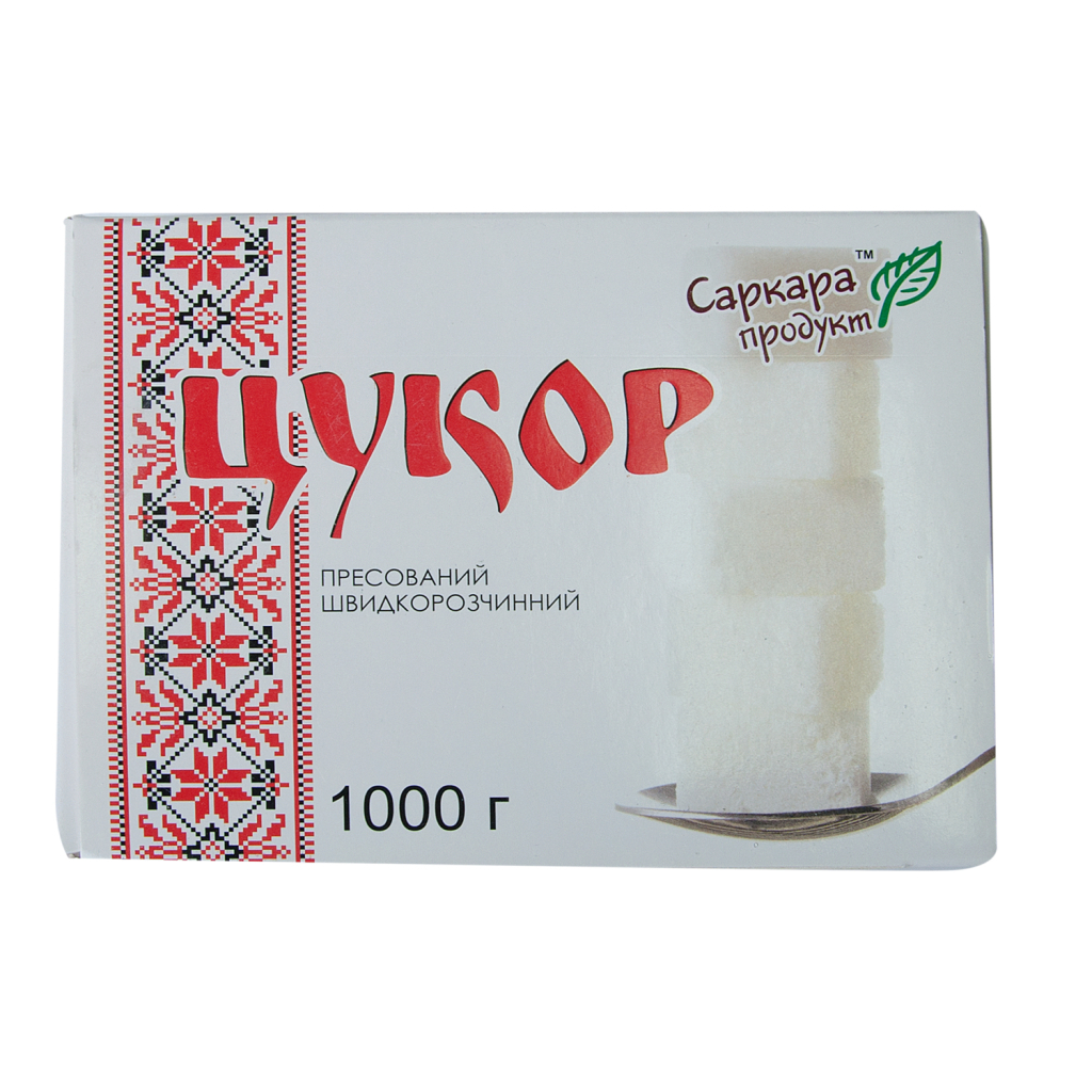 Цукор Саркара продукт швидкорозчинний у формі кубика 1 кг (коробка) (15004)