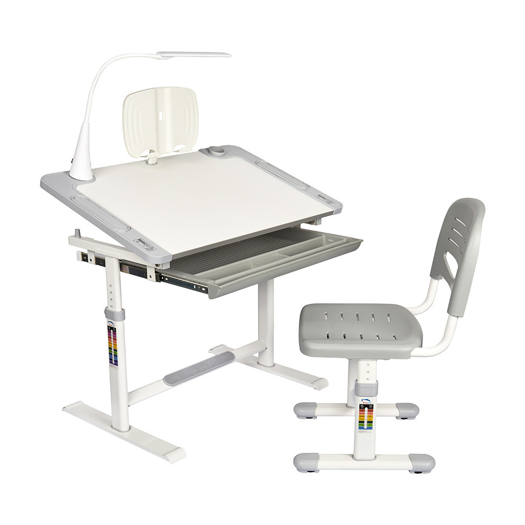 Парта зі стільцем FunDesk Littonia Grey (222529)