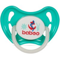 Пустушка Baboo Marine силіконова, світиться в темряві, 0+ (зелена) (5-029)