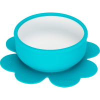 Baby plate Baboo with suction cup, from 6 months (turquoise) (9-022)