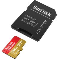 Карта пам'яті SanDisk 256GB microSD class 10 UHS-I U3 Extreme (SDSQXAV-256G-GN6MA)