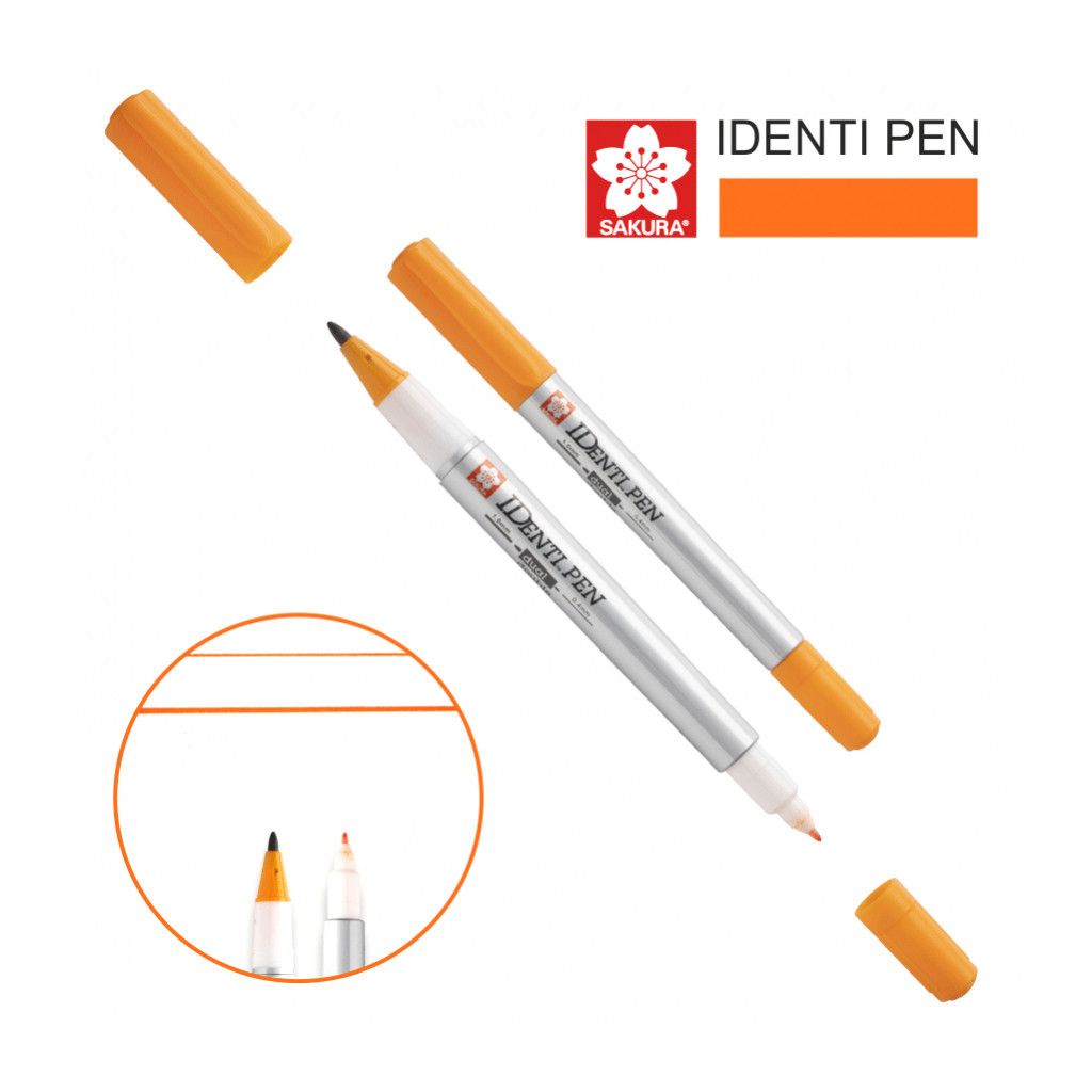Маркер Sakura перманентний IDENTI PEN, двосторонній, 0,4/1 мм, Помаранчевий (084511365070) Маркер Sakura перманентний IDENTI PEN, двосторонній, 0,4/1 мм, Помаранчевий (084511365070)