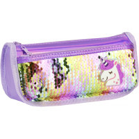 Cool For School pencil case 2 compartments with sequins and appliqué Purple (CF5949-purple)