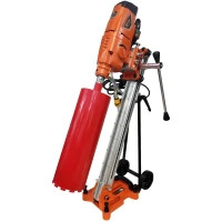 Свердлильний верстат GTM бурильна установка DK-250/2 4,8 кВт 500об/хв зі стійкою та нахилом 45° (DK-250/2/45)