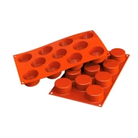 Baking mold Silikomart "Cylinder" 50 mm h27, 11 x 55 ml (SF204/C)