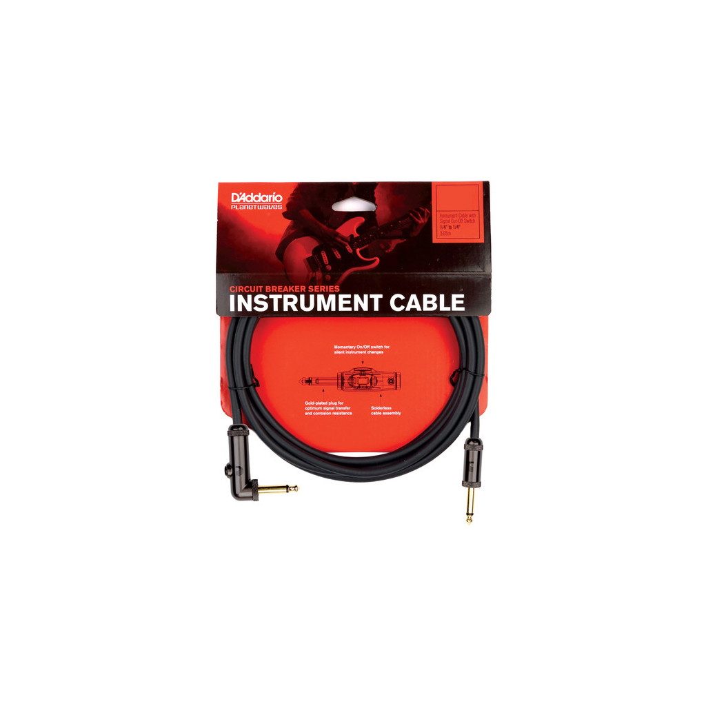 Інструментальний кабель D'Addario Curcuit Breaker Momentary Mute 6m (PW-AGRA-20)