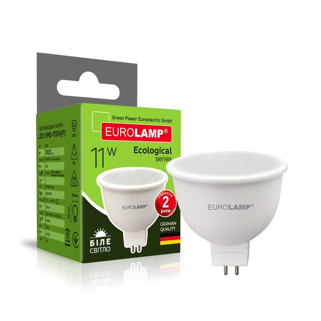 Лампочка Eurolamp LED SMD MR16 11W GU5.3 4000K (LED-SMD-11534(P)) Лампочка Eurolamp LED SMD MR16 11W GU5.3 4000K (LED-SMD-11534(P))