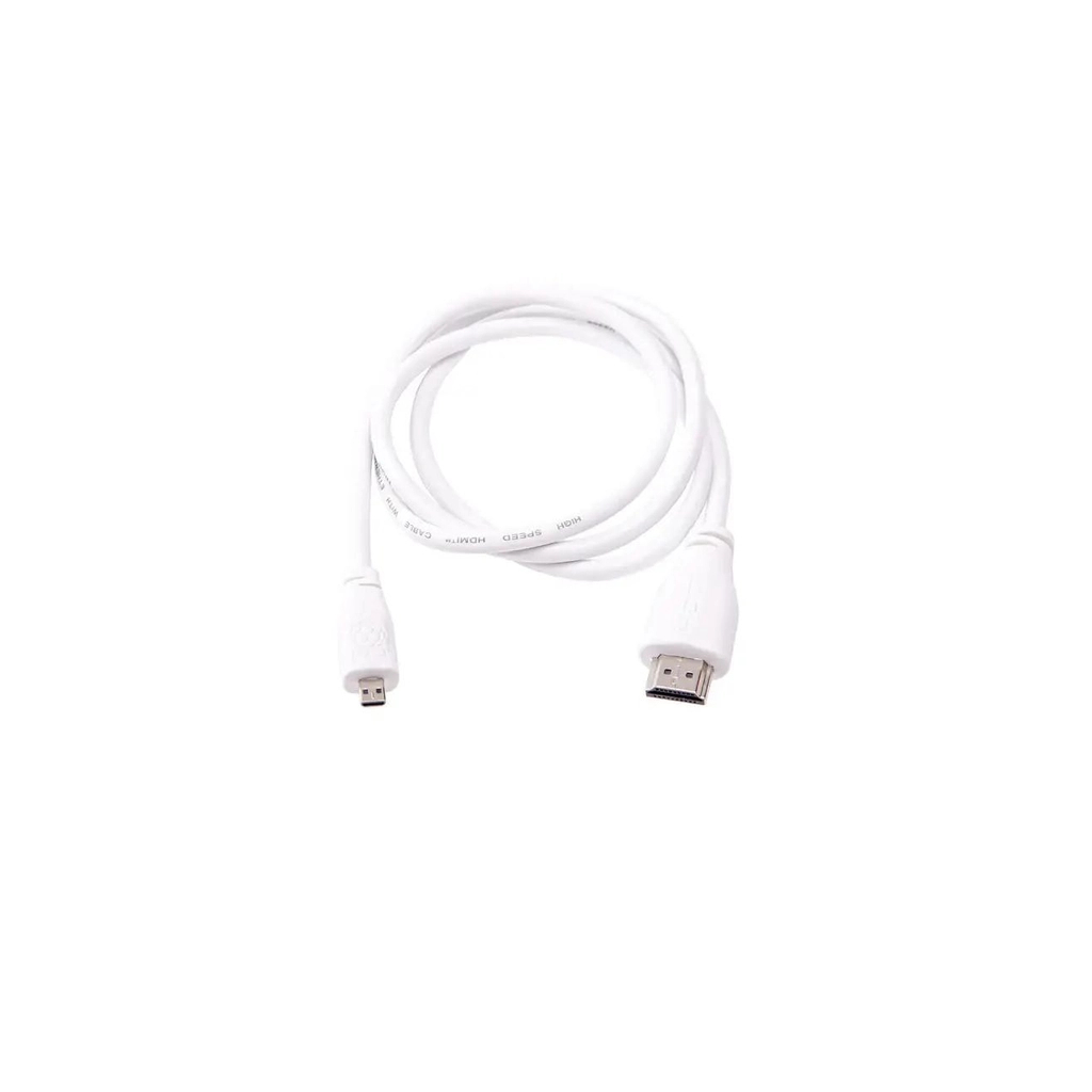 Додаткове обладнання для Мікро ПК Raspberry Pi Кабель microHDMI-HDMI для Raspberry Pi 2м офіційний білий (SC0531)