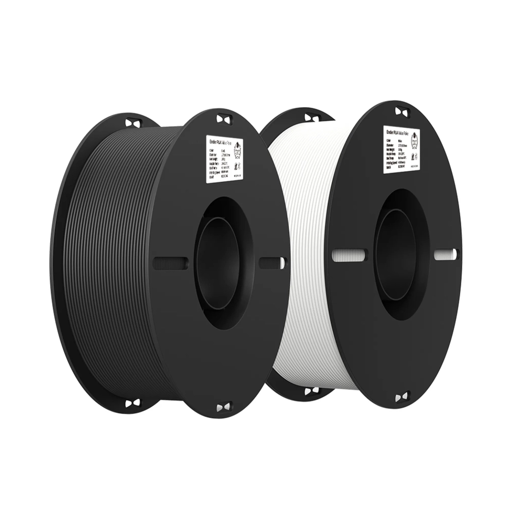 Пластик для 3D-принтера Creality PLA 2x1кг, 1.75мм, white+black (3301010337)