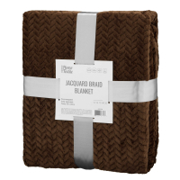 Plaid ARDESTO Jacquard Braid 160x200cm, 100% polyester, brown (ART0205JB)