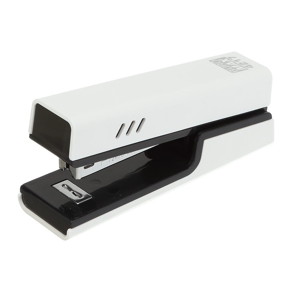 Степлер Buromax пластиковий, 20 аркушів, (скоби №24; 26), 129,6 x 38,9 x 59,2 мм, білий (BM.4217-12)