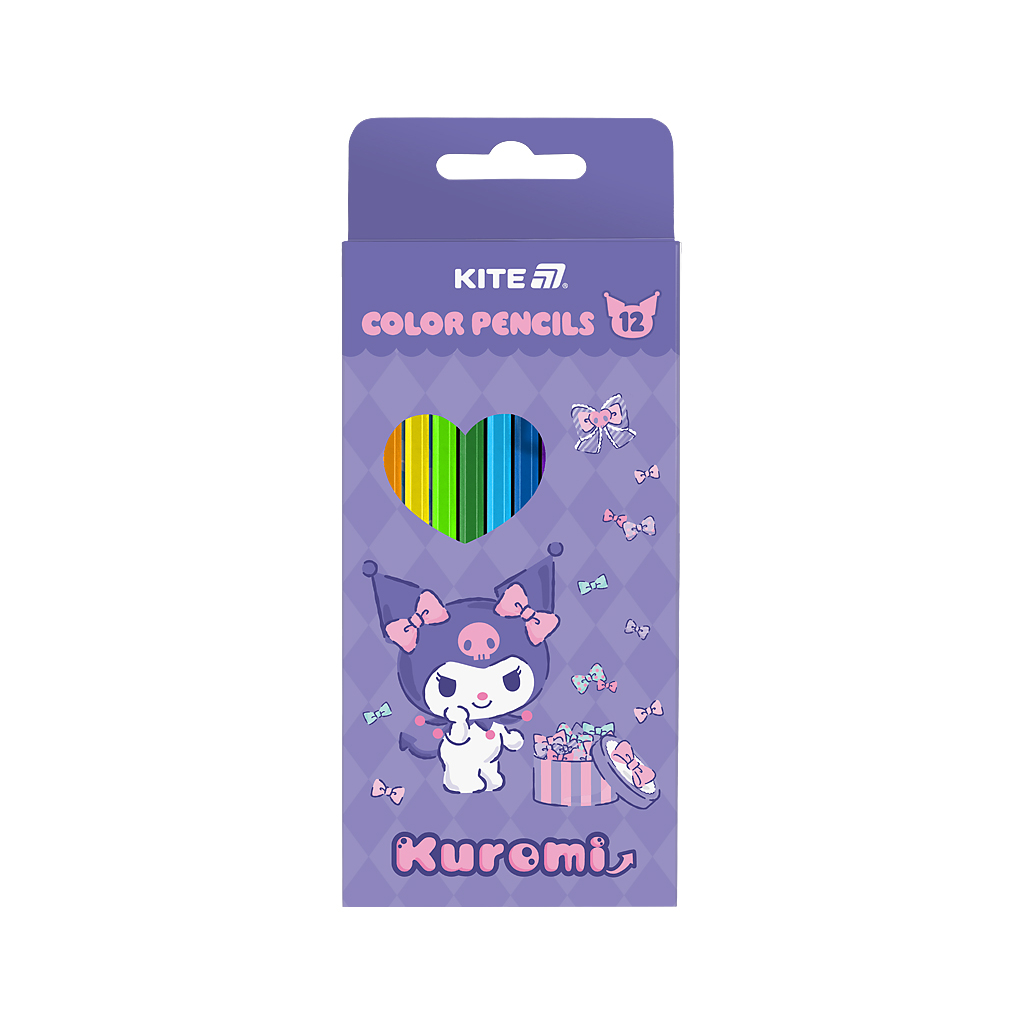 Олівці кольорові Kite Kuromi. HK-2 12 кольорів (HK25-051-2) Олівці кольорові Kite Kuromi. HK-2 12 кольорів (HK25-051-2)
