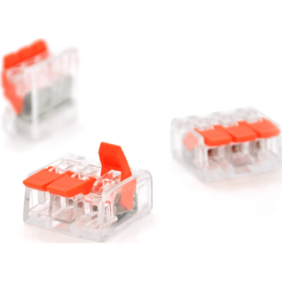 З'єднувач кабелю 3-pin аналог WAGO K221-413, 15штпак Voltronic (K221-413/15)