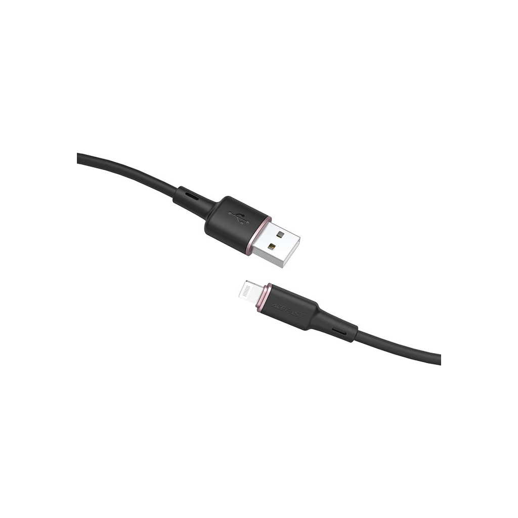 Дата кабель USB 2.0 AM to Lightning 1.2m 2.4A silicone C2-02 black Acefast (AFC2-02B) Дата кабель USB 2.0 AM to Lightning 1.2m 2.4A silicone C2-02 black Acefast (AFC2-02B)