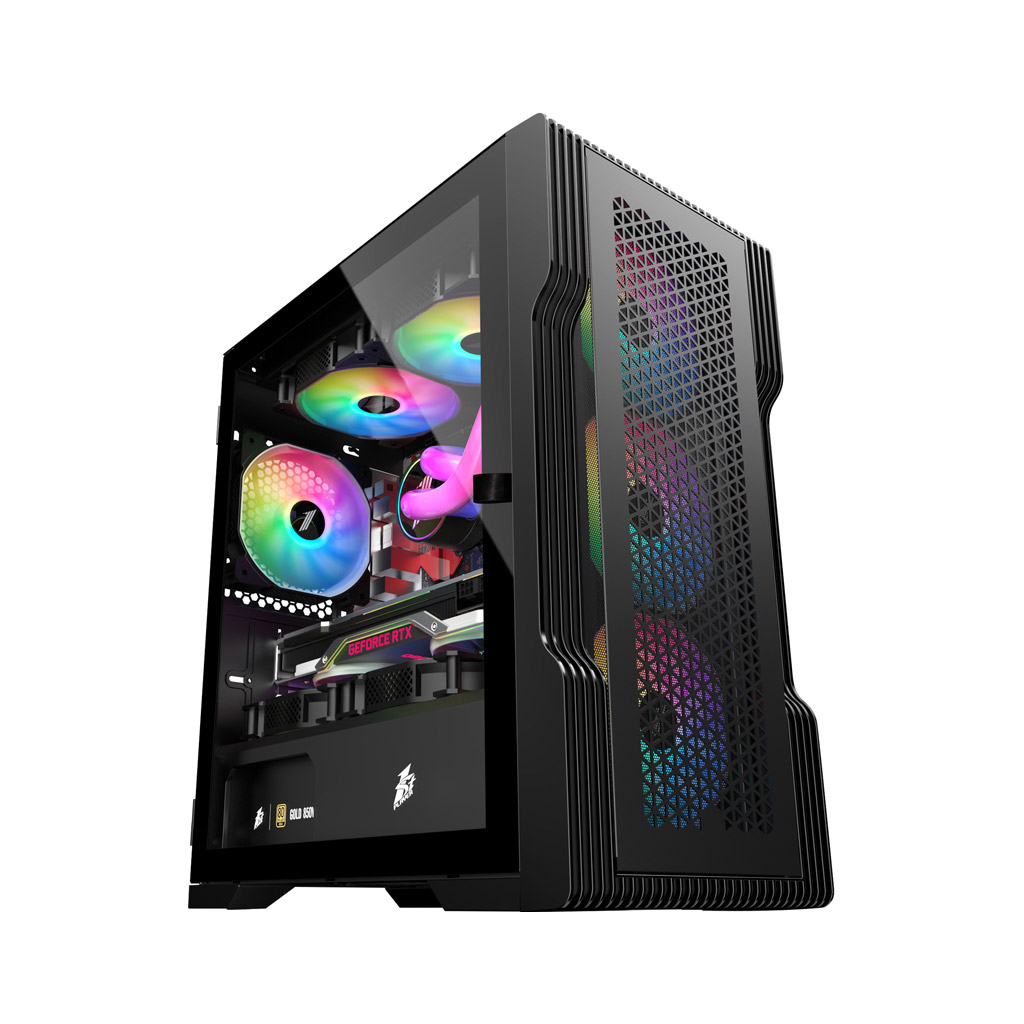 Корпус для ПК 1stPlayer T3-BK-4F1