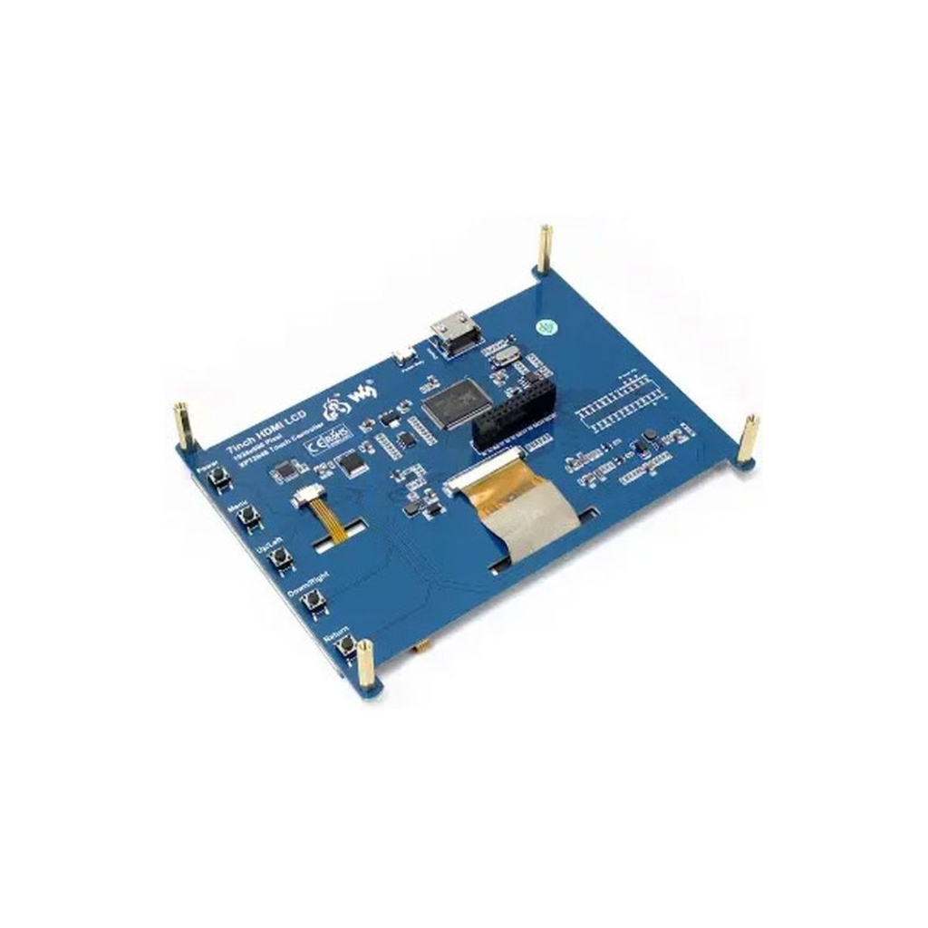 Екран для Мікро ПК Waveshare Екран Waveshare 7" 1024x600 LCD IPS Capacitive TS HDMI для Raspberry Pi (RA420)