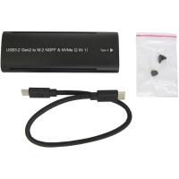 Кишеня зовнішня Dynamode M.2 SSD NVMe/SATA combo USB3.2 GEN2 Type-C aluminium black (DM-CAD-SSD10)