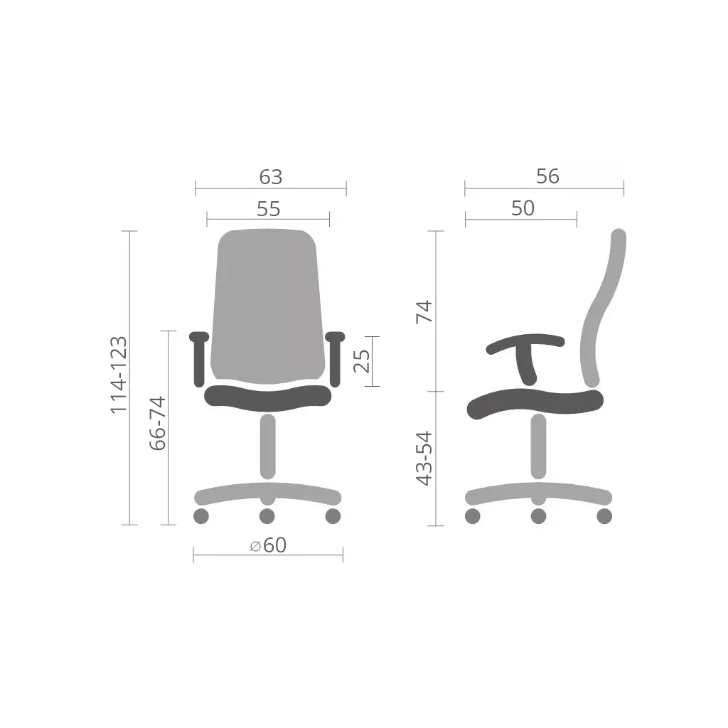 Крісло ігрове Аклас Бешкет ANF підліткове Чорний (PU-чорний/сірий) (00160338)