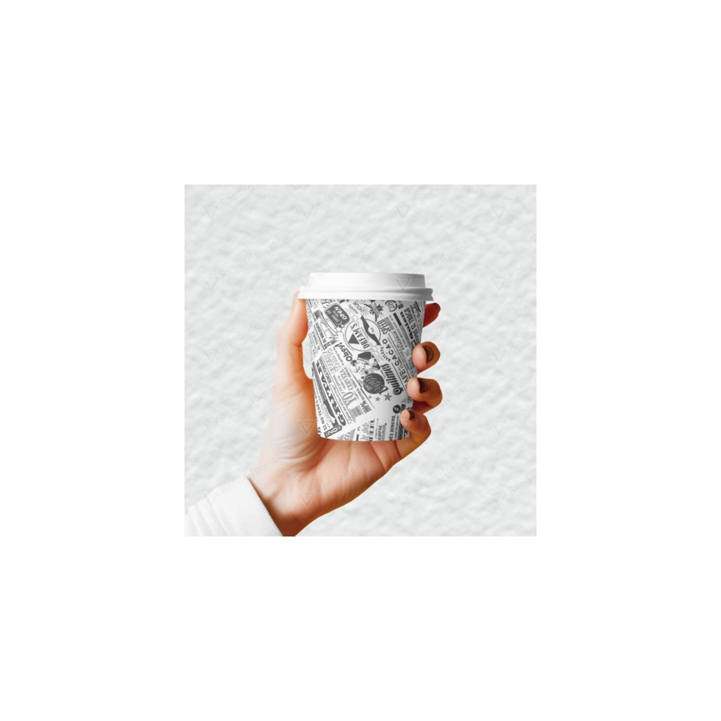 Стакани одноразові Romus Drink time паперові 350 мл 30 шт. Газетка чорна (R350307711) Стакани одноразові Romus Drink time паперові 350 мл 30 шт. Газетка чорна (R350307711)