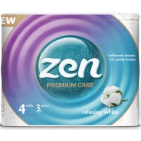 Toilet paper Zen Premium Care Relaxing White 3 layers 4 rolls (5944582100176)
