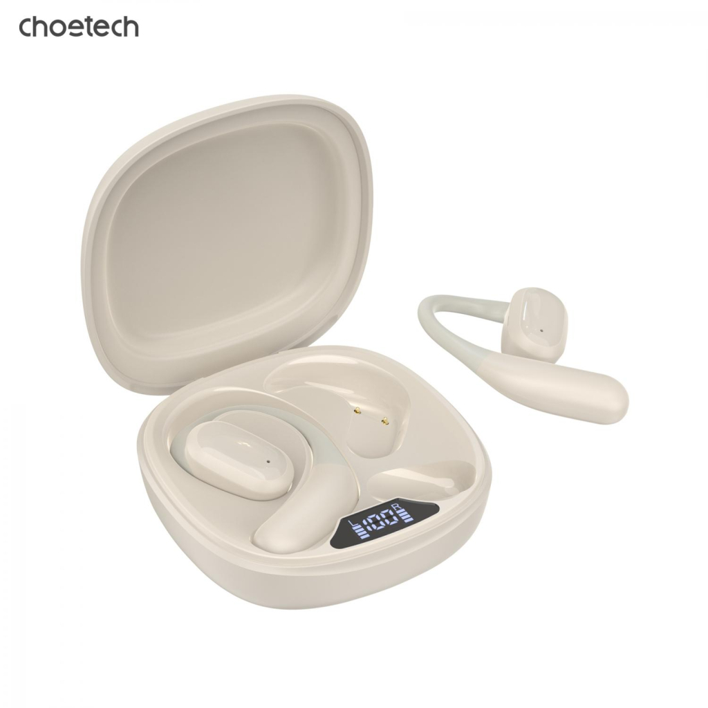 Навушники Choetech Open-ear з LED дисплеєм Beige (BH-T25-SK) Навушники Choetech Open-ear з LED дисплеєм Beige (BH-T25-SK)