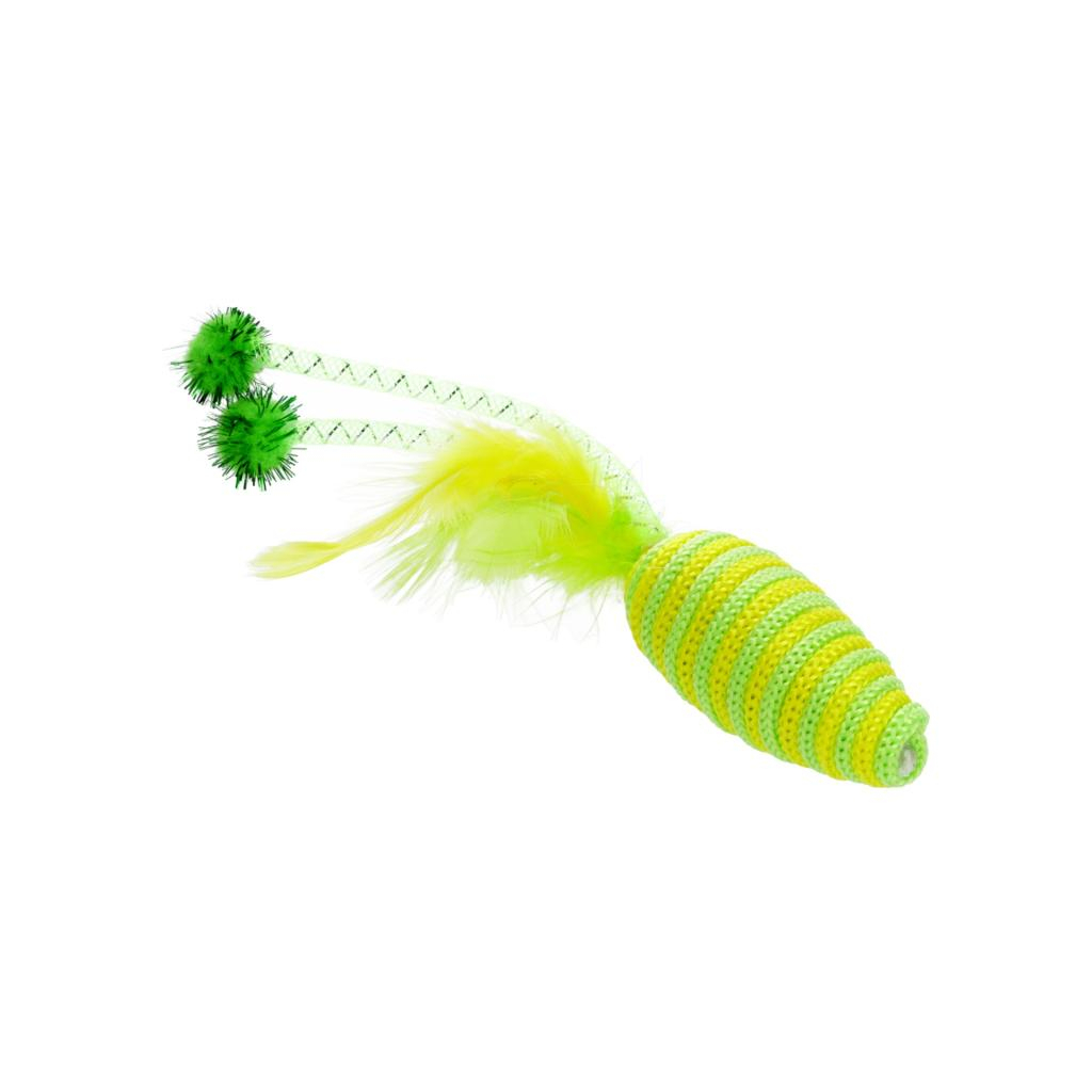 Іграшка для котів Hippie Pet Мишка з пір'ям жовта 16.5 см (HIPCT22032G) Іграшка для котів Hippie Pet Мишка з пір'ям жовта 16.5 см (HIPCT22032G)