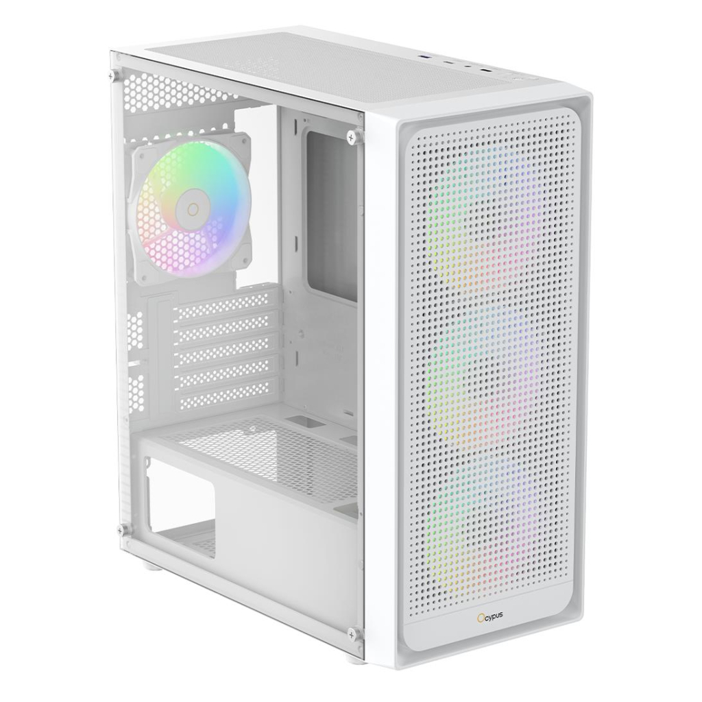 Корпус для ПК OCYPUS GAMMA C50 WH ARGB (GAMMA-C50-WHG400XX-GL)