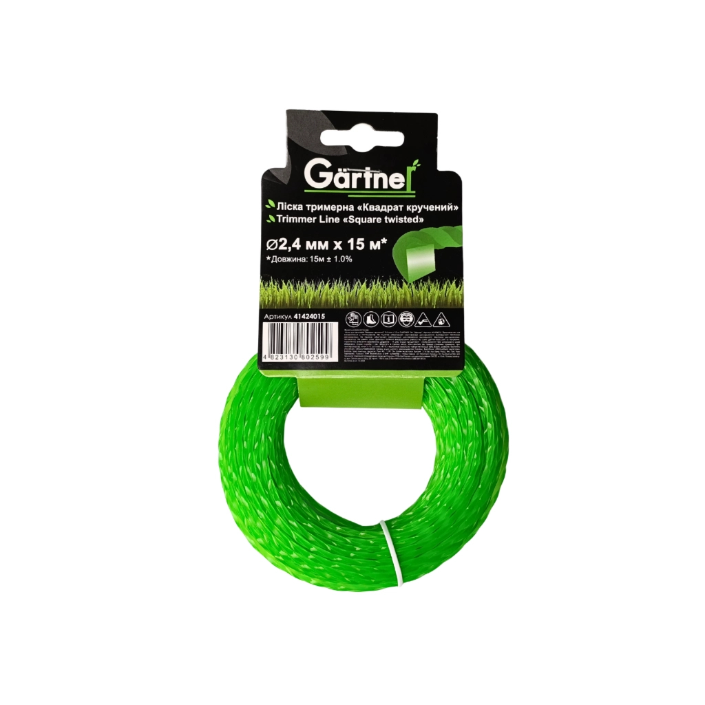 Жилка косильна Gartner "Квадрат кручений" 2,4 мм × 15 м (41424015) Жилка косильна Gartner "Квадрат кручений" 2,4 мм × 15 м (41424015)