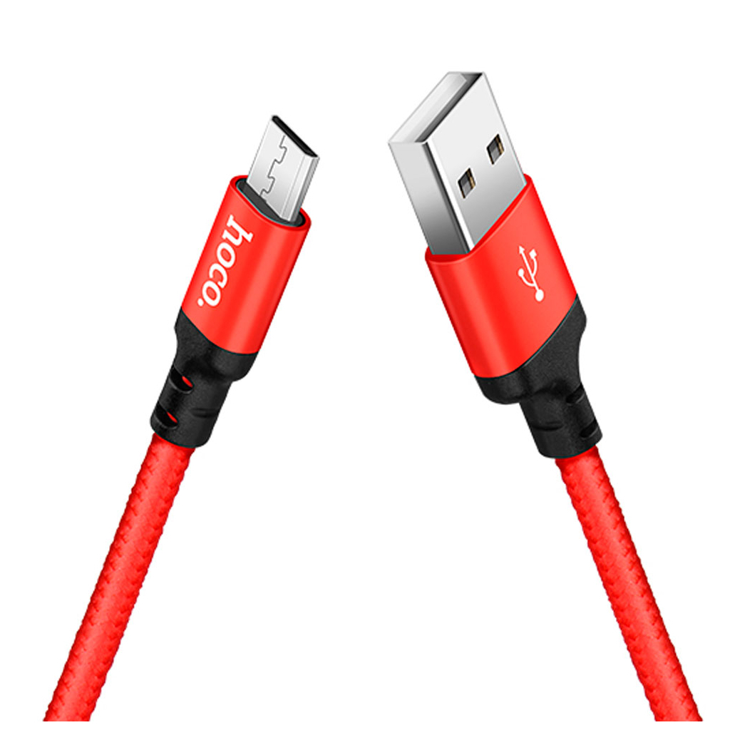 Дата кабель USB 2.0 AM to Micro 5P 1.0m X14 red HOCO (6957531062851)