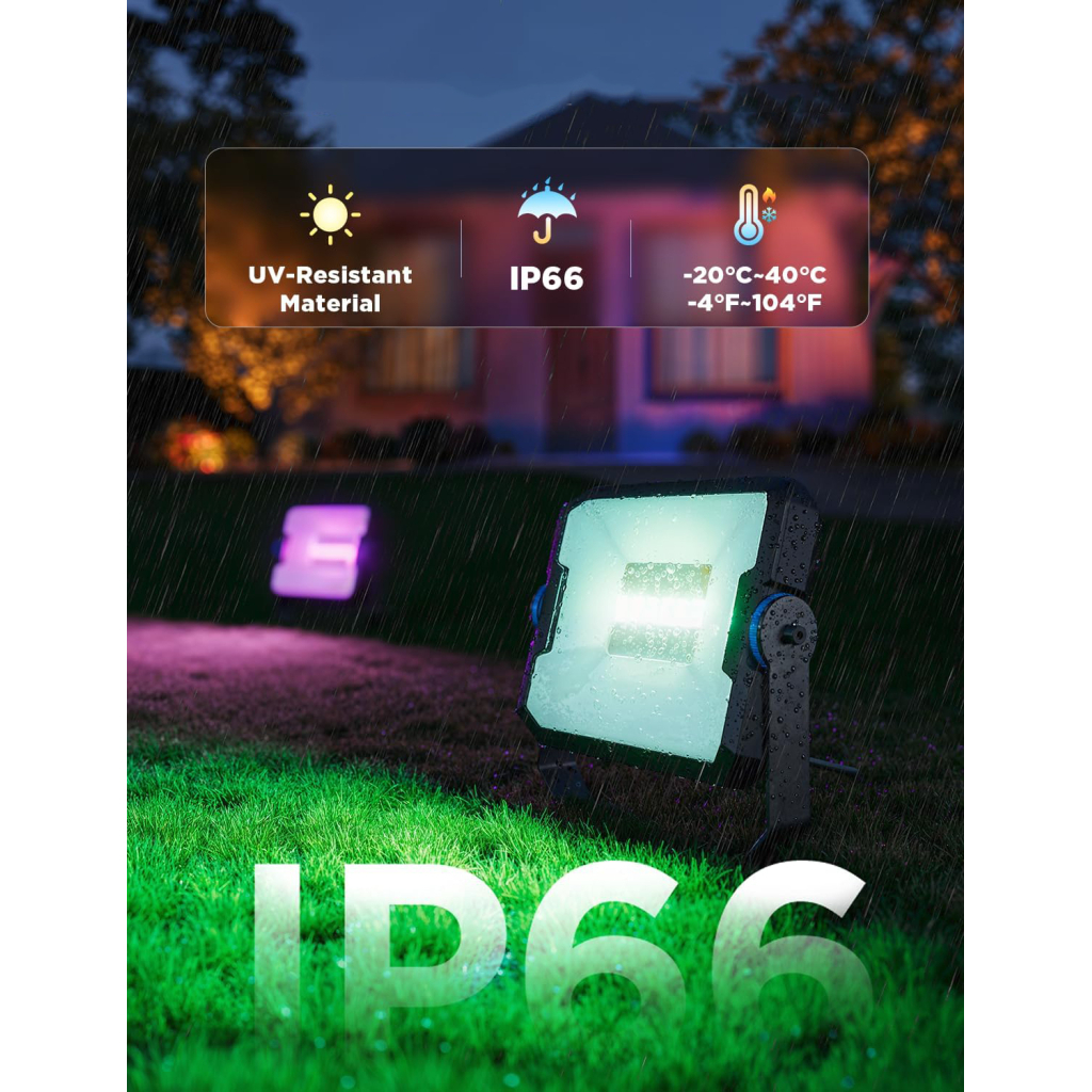 Світильник Govee H8057 Outdoor FLood Lights, 4шт, RGBICWW, WI-FI/Bluetooth, чорний (H8057C11) Світильник Govee H8057 Outdoor FLood Lights, 4шт, RGBICWW, WI-FI/Bluetooth, чорний (H8057C11)