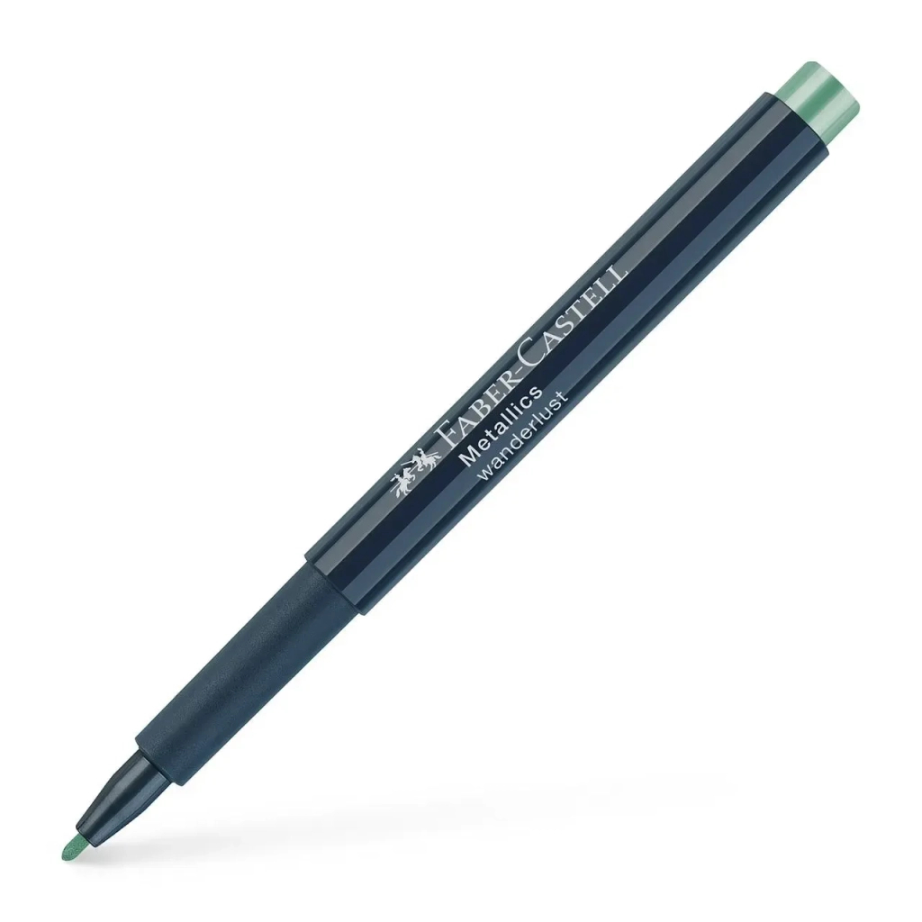 Маркер Faber-Castell металік для декору Metallics Marker Wanderlust, M (1,5 мм), колір зелений (30351)