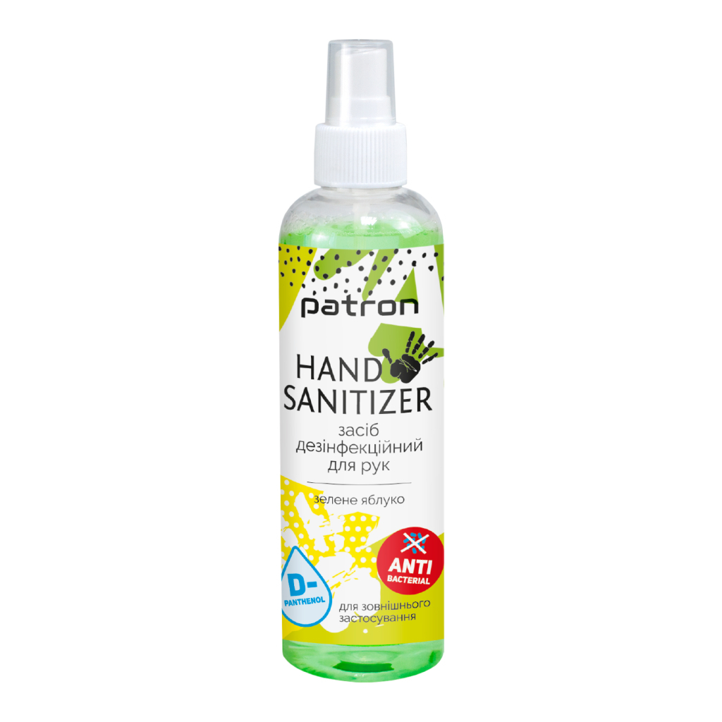 Антисептик для рук Patron Green Apple 100 мл (F3-036) Антисептик для рук Patron Green Apple 100 мл (F3-036)
