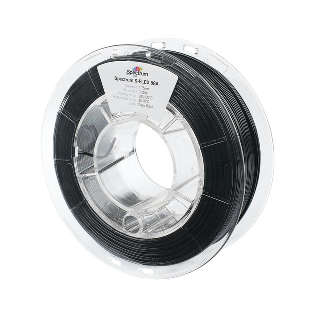Пластик для 3D-принтера Spectrum S-Flex 98A 1.75mm 0.25kg BLACK, DEEP (80523)