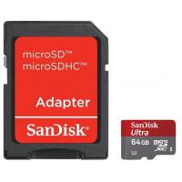 Карта пам'яті SanDisk 64Gb microSDXC Ultra UHS-I (SDSDQU-064G-U46A)
