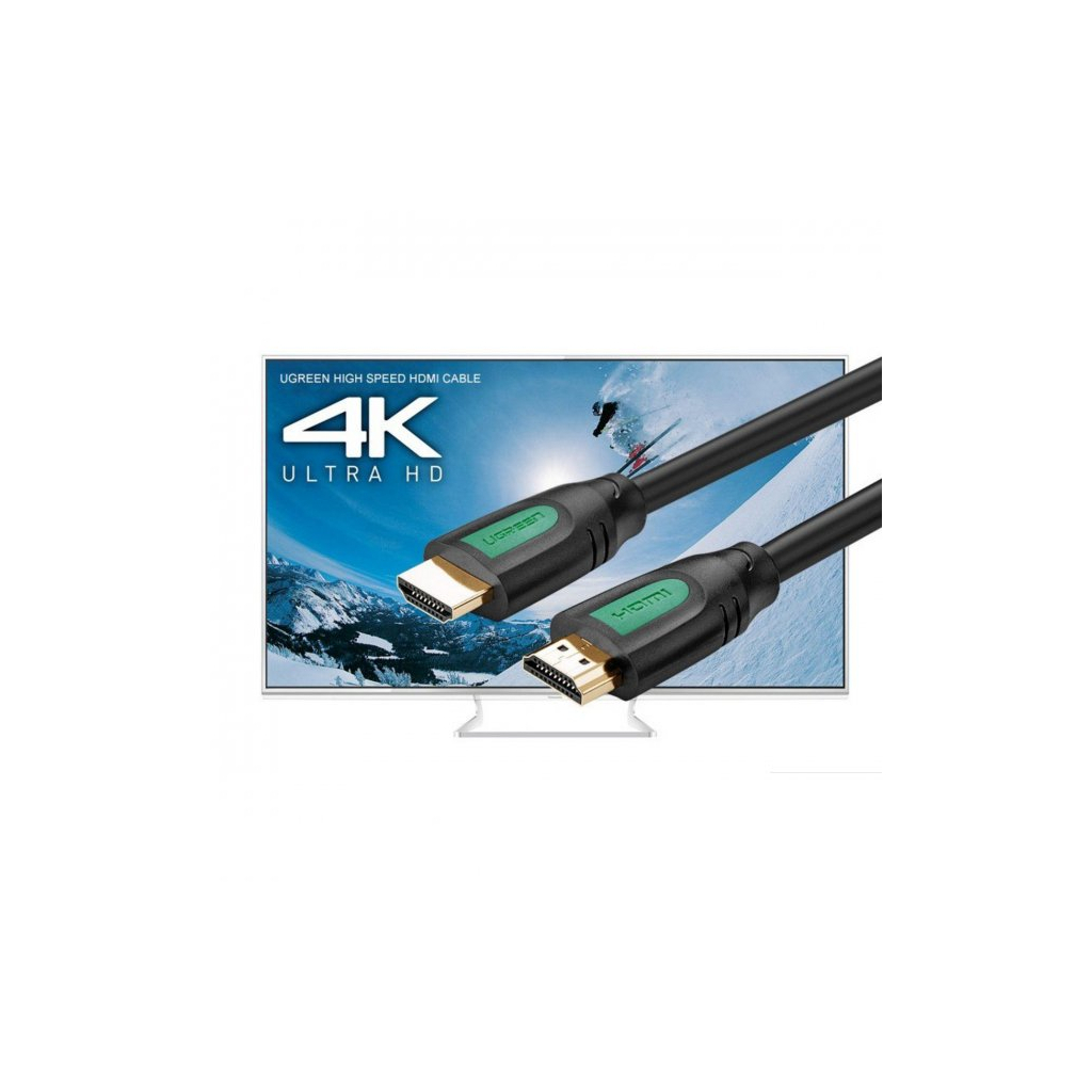 Кабель мультимедійний HDMI to HDMI 3.0m HD101 Round (Yellow/Black) Ugreen (10130) Кабель мультимедійний HDMI to HDMI 3.0m HD101 Round (Yellow/Black) Ugreen (10130)