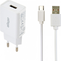 Зарядний пристрій EnerGenie USB 2.1А + Type-C cable (EG-UCSET-C-MX)